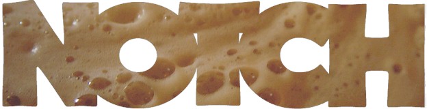 NOTCH letterform with beer foam